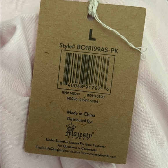 Born Pink Black Trim Size Large 2 Piece Pajama Short Sleeve Pants Set - Picture 2 of 9